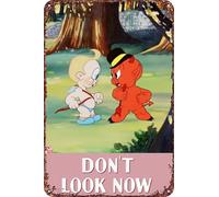 Targa in metallo con scritta in lingua inglese "Don't Look Now Movie Retro, divertente, decorazione da parete per la casa, 20,3 x 30,5 cm