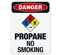 Targa in metallo con scritta in lingua inglese "For Propan" No Smoking, cartello di pericolo, decorazione da parete per casa, regalo di compleanno, giardino, cortile, targa vintage, 20,3 x 30,5 cm