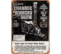 Targa in metallo con scritta in lingua inglese "Get Your Very Own Working Ghigliottina" in stile vintage, divertente, in alluminio, decorazione per la casa, decorazione da parete, idea regalo, 20 x 30
