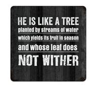 Targa in metallo con scritta in lingua inglese "He Is Like A Tree Planted" by Streams of Water, da appendere al portico, decorazione per la casa, in alluminio, per cucina, lavanderia all'aperto, 30,5