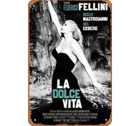 Targa in metallo con scritta in lingua inglese "La Dolce Vita, 20,3 x 30,5 cm, decorazione da parete vintage retrò