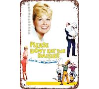 Targa in metallo con scritta in lingua inglese "Please Don't Eat the Daisies, retro divertente, decorazione da parete per la casa, 20,3 x 30,5 cm