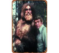 Targa in metallo con scritta in lingua inglese "The Six Million Dollar Man (1974), 20,3 x 30,5 cm, decorazione da parete vintage retrò