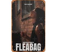 Targa in metallo con scritta in lingua inglese "This Is A Love Story Fleabag", stile retrò, decorazione per la casa, 30,5 x 20,3 cm