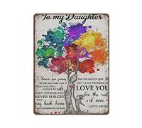 Targa in metallo con scritta in lingua inglese "to my daughter" "I can promise to love you for the rest of mine" Love Mom, poster artistico vintage, decorazione da parete, decorazione artistica da