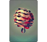 Targa in metallo con scritta "Mulholland Drive (2001), decorazione da parete, stile vintage, retrò, 20,3 x 30,5 cm