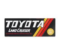 Targa in metallo con scritta "Toyota Land Cruiser Sales and Service", stile retrò, per garage, negozio o grotta dell'uomo
