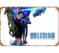 Targa in metallo con scritta "Valerian And The City Of A Thousand Planets", decorazione da parete, stile vintage, retrò, 20,3 x 30,5 cm