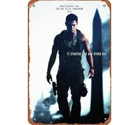 Targa in metallo con scritta "White House Down", 20,3 x 30,5 cm, decorazione da parete retrò vintage