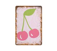 Targa In Metallo Cute Cherries Cartelli Parete Targhe Per Bar Club Bagno Garage M