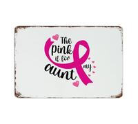 Targa in metallo da appendere alla porta d'ingresso, con scritta "The Pink Is for My Aunt", decorazione per la casa, per sala da pranzo, garage, patio, 30,5 x 45,7 cm