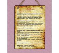 Targa in metallo da appendere, stile vintage grunge, Desiderata, poesia, decorazione da parete, pittura in ferro, arte decorativa, 20,3 x 30,5 cm