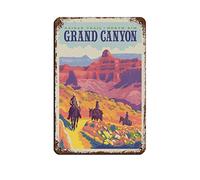 Targa in metallo da viaggio Grand Canyon North Rim Trail Poster in metallo Viaggio in città Paesaggio Targa in metallo vintage Targa in metallo Decorazione da parete per casa Ufficio Giardino Man Cave