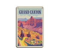 Targa in metallo da viaggio Parco nazionale del Grand Canyon North Trail Poster in metallo Viaggio in città Paesaggio Targa in metallo vintage Targa in metallo Decorazione da parete per casa Ufficio G