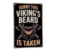 Targa In Metallo Decorazione Garage Targa In Ferro Per Bar Camera Da Letto Caffè 20X30Cm Sorry This Viking Beard Is Taken
