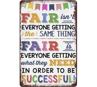 Targa In Metallo Fair Isnt Everyone Getting The Same Thing Counselor Targhe Metallo Decorative Poster Segno Lamiera Divertente Metal Signboard Per Bagno Ristorante Cucina 20X30CM