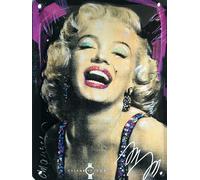 Targa in metallo goffrato 20x15 cm Marilyn Monroe Attrice Cantante Americana CELEBRITY ICONS Sidney Maurer LICENZA UFFICIALE