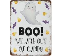 Targa In Metallo Halloween Out Of Candy Sorry We Are Out Of Candy Caverna Dell'Uomo Cartelli In Latta Aziendale Per Club Bagno M