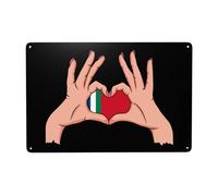 Targa In Metallo Holding Love In Your Hands Flag Of South Moluccas Poster Segno Lamiera Nostalgica Metal Signboard Vintage Tin Sign Per Soggiorno Cucina Ristorante 20X30CM
