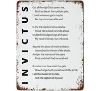 Targa In Metallo I Am The Master Of My Fate I Am The Captain Of My Soul Retro Targhe Metallo Vintage Poster Segno Lamiera Divertente Tin Sign Per Ristorante Cucina Bagno 20X30CM