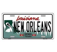 Targa in metallo Inga New Orleans Louisiana 15,2 x 30,5 cm