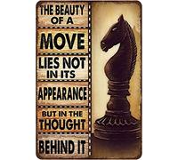 Targa In Metallo Knight Chess The Beautiful Of A Move Lies Not In Its Appearance But In The Thought Behind It Targa In Ferro Parete Targhetta Per Toilette Grotta M