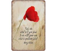 Targa In Metallo Mary Oliver Quote Tell Me What Is It You Plan To Do With Your One Wild & Precious Life Self Love Aziendale Metal Tin Signs Personalizzato Per Toilette Decorazione Murale S
