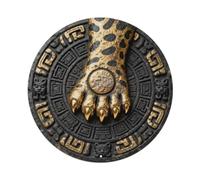 Targa in metallo Maya Jaguar Paw Sun Stone