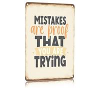 Targa In Metallo Motivational Quote Mistakes Are Proof That You Are Trying Tin Sign Nostalgica Metal Signboard Vintage Poster Segno Lamiera Per Cucina Ristorante Garage M
