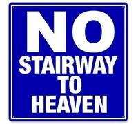 Targa In Metallo No Stairway To Heaven Cartello In Metallo Regalo Di Compleanno Cartelli In Latta Per Man Cave Bagno Club S