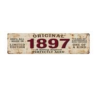 Targa in metallo originale 1897, edizione limitata Perfectly Aged Live Legend