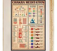 Targa in metallo per amanti della meditazione dei chakra, 30,5 x 20,3 cm, stile vintage, divertente, decorazione da parete, idea regalo