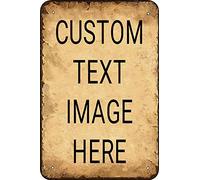 Targa in metallo personalizzata - Aggiungi immagine testuale - Personalizzato ferro stile vintage 20,8 x 30,5 cm decorazione per la casa divertente decorazione da parete