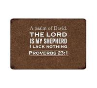 Targa in metallo personalizzata con scritta "A Psalm of David" The LORD Is My Shepherd Room Decor for Men Aluminum Tin Signs for Bedroom Laundry Home Art Poster Gift for Gate 20,3 x 30,5 cm