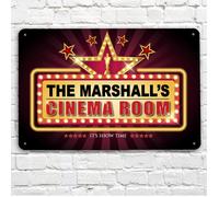 Targa In Metallo Personalizzata Oscar A4 Per Cinema - Regalo Per Stanza Del Film