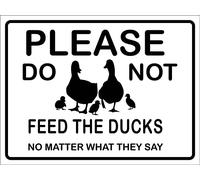 Targa In Metallo Please Do Not Feed The Ducks No Matter What They Say Animal Stile Divertente Metal Tin Signs Regalo Di Compleanno Per Club Bagno S