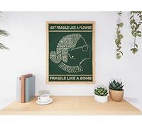 Targa in metallo retrò 14,9 x 20,3 cm, con ritratto di Ruth Bader Ginsburg, poster con citazioni famigerate di RBG, con scritta "Not Fragile Like A Flower Fragile Like A Bomb", poster vintage, idea
