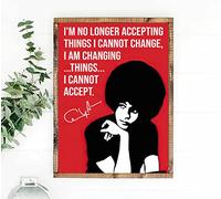 Targa in metallo retrò 20,3 x 30,5 cm Angela Davis I am changing the things I can't accept poster vintage poster Angela Davis citazione detto poster decorazione da parete divertente regalo decorazione