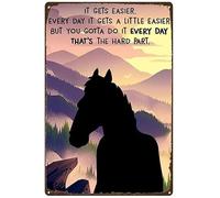 Targa in metallo retrò, 20,3 x 30,5 cm, Ysirseu BoJack Horseman It Gets Easier Every Day A Little Easier BoJack, poster in metallo, decorazione da parete per casa, bar, ufficio, regalo, placca