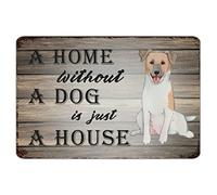 Targa in metallo retrò con scritta "A House Without A Dog Is Just A House Tibetan Mastiff", in alluminio, per decorazione da parete, decorazione per la casa, bagno, 30,5 x 20,3 cm, 20,3 x 30,5 cm
