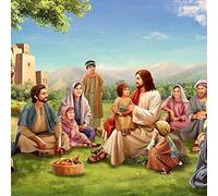 Targa in metallo retrò con scritta "Bible And Believer Of Jesus Christ, Challenging And Stimulating Puzzle Game for Adults And Kids", 20,3 x 30,5 cm