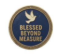 Targa in metallo retrò con scritta "Blessed beyond Measure"