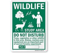 Targa in metallo retrò con scritta "Do Not Disturb Trees, Vegetation, Wildlife In This Aree", per giardino, biblioteca, bar, caffetteria, arte da parete, 20,3 x 30,5 cm