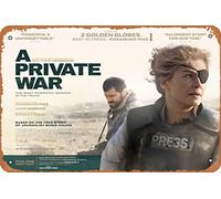 Targa in metallo retrò con scritta in inglese "A Private War (#3 of 3), stile vintage, decorazione da parete con scritta The most powerful weapon is the truth 2018, poster per bar, decorazioni