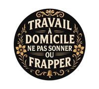 Targa in metallo retrò con scritta in inglese "Work From Home Do Not Ring Or Knock", decorazione da parete per casa, bar, caffetteria, poster in metallo, 20,3 x 20,3 cm