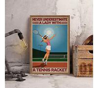 Targa in metallo retrò con scritta in lingua inglese "It's Not About Being Better Than Someone Else Tennis", stile vintage, in alluminio, per cucina, casa, giardino, parete, bar, caffetteria