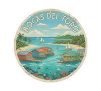 Targa in metallo retrò con scritta "Travel Panama Bocas Del Toro"