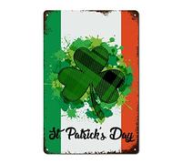 Targa In Metallo Retro Happy St Patrick Day Lucky On Ireland Flag Metal Signboard Nostalgica Tin Sign Vintage Poster Segno Lamiera Per Camera Da Letto Cafe Cucina M