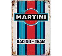 Targa in metallo retrò Martini Racing Replica Tin Sign, Cave, Bar, Club, Home Wall Art Metal Tin Sign 20,3 x 30,5 cm