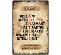 Targa in metallo retrò per 80 compleanno, regalo divertente per 80 compleanno, donne uomini, biglietto di compleanno 80 anni uomo donna targa vintage in metallo 20 x 30 cm, regalo di compleanno per